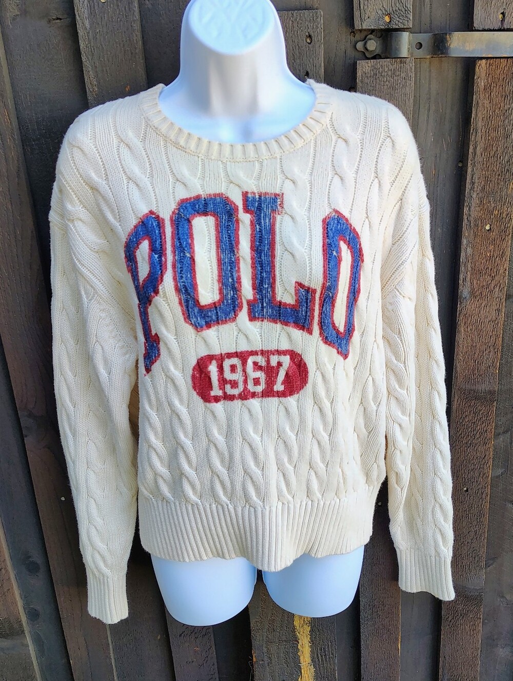 Polo 1967 Cream Cable-Knit Women's Sweater